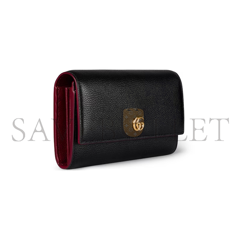 GUCCI BI-COLOR GG MARMONT CONTINENTAL WALLET 456116 (19*10*3.5cm) GUCCI BI-COLOR GG MARMONT CONTINENTAL WALLET 456116 (19*10*3.5cm)